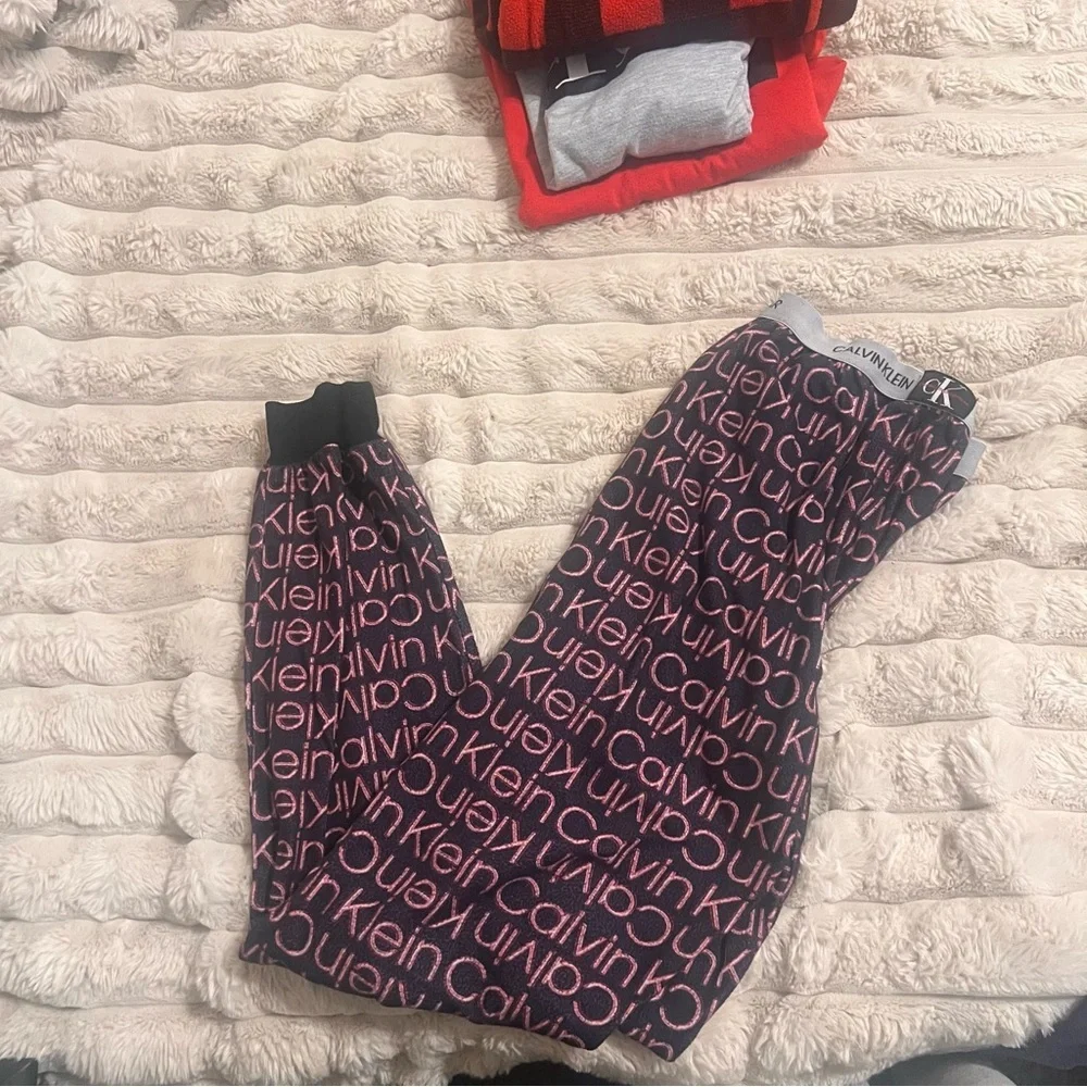 Calvin Klein Boy’s Pajama Sets - Gray and Red Plaid 12/14